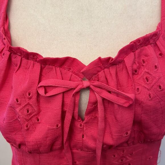 COPY - The General Good hot pink eyelet sleeveless blouse Size XL NWOT - Picture 3 of 10